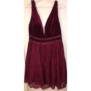 Burgundy dress